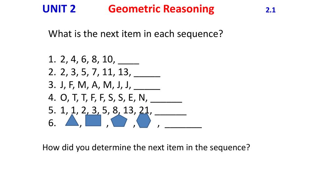 Unit 2 Geometric Reasoning Ppt Download