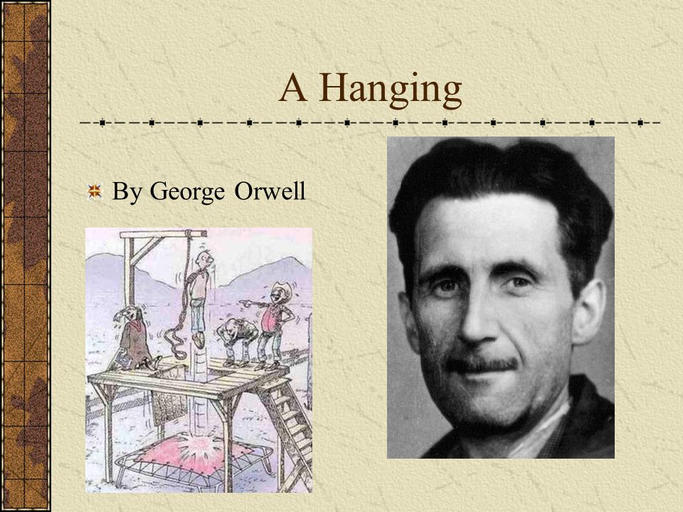 the hanging george orwell shmoop