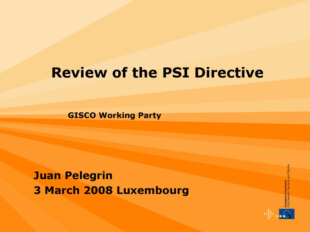 Review of the PSI Directive - ppt download