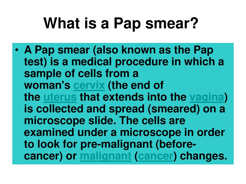 Smear test pap Endocervical and