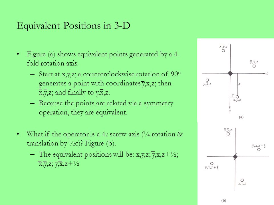 Equivalent Positions In 3 D Ppt Video Online Download