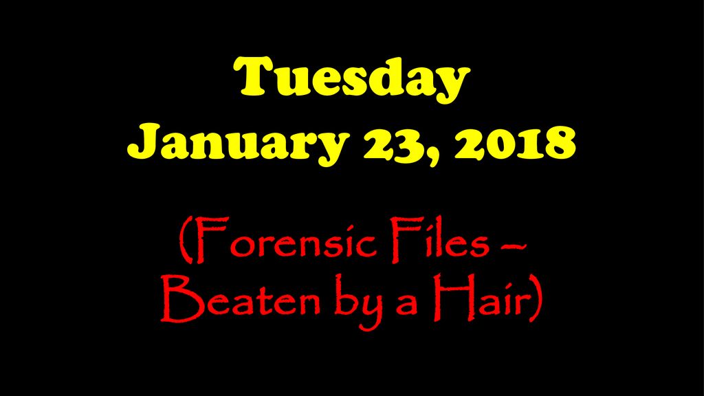 32 forensic files beaten by a hair ToriWassay 32 forensic files beaten by a hair ToriWassay