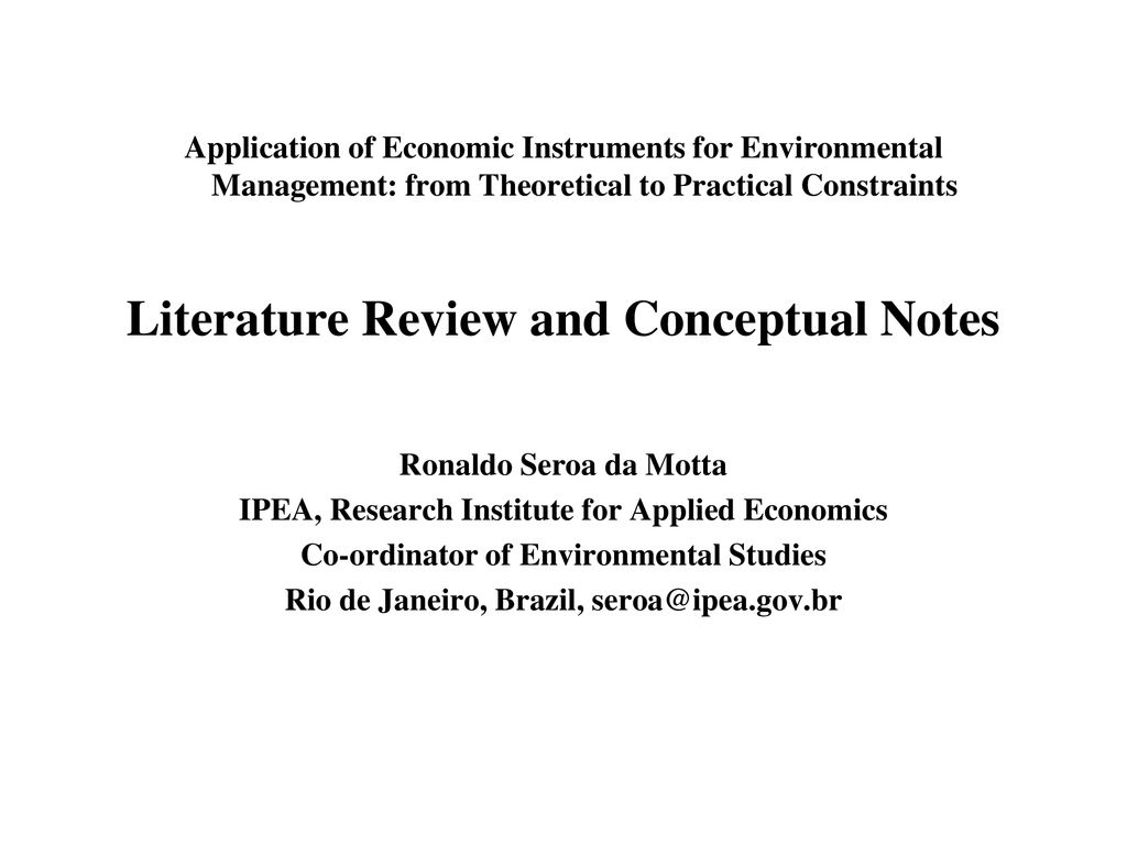 Literature Review and Conceptual Notes - ppt download
