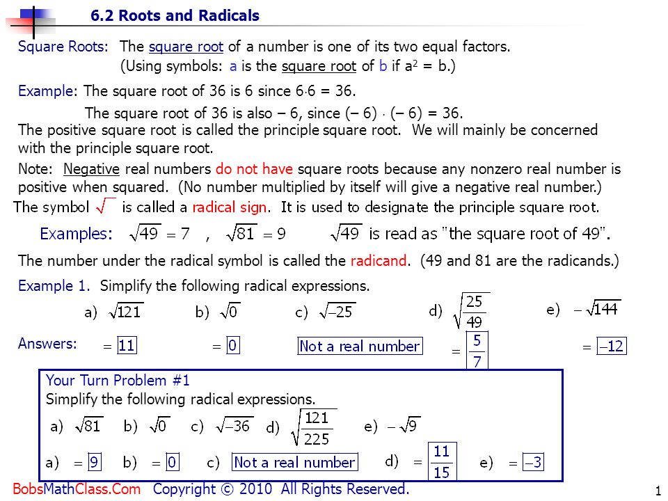 Using Symbols A Is The Square Root Of B If B Ppt Video Online Download