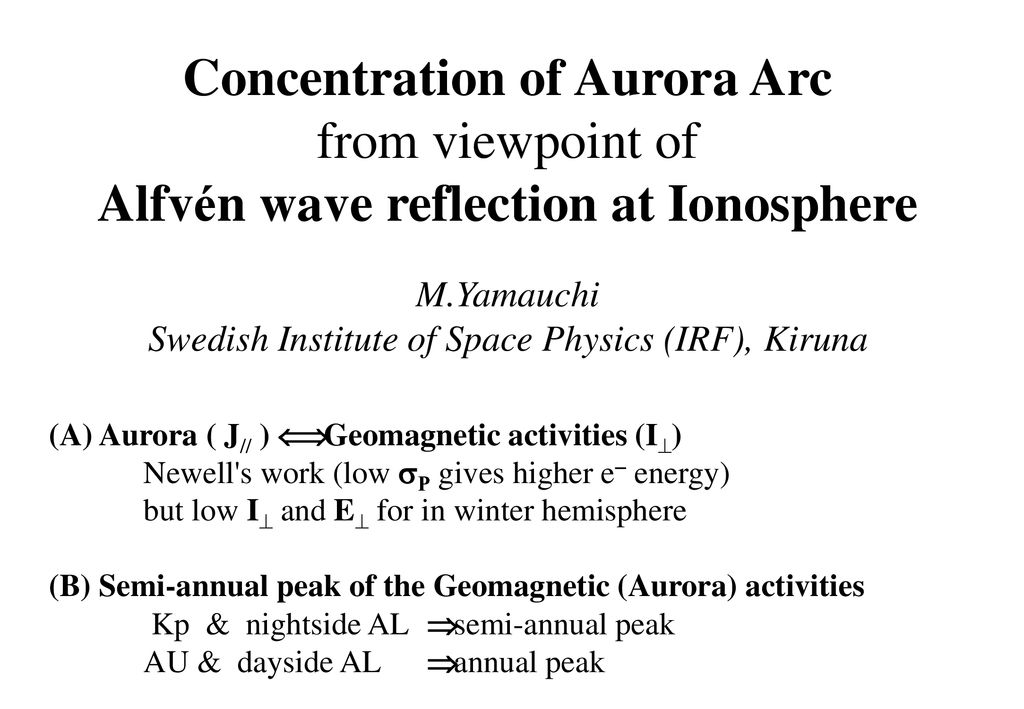Concentration Of Aurora Arc Ppt Download