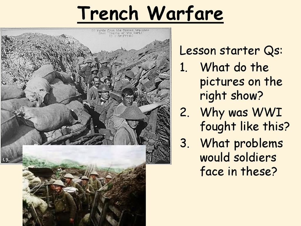 Trench Warfare Lesson Starter Qs Ppt Download