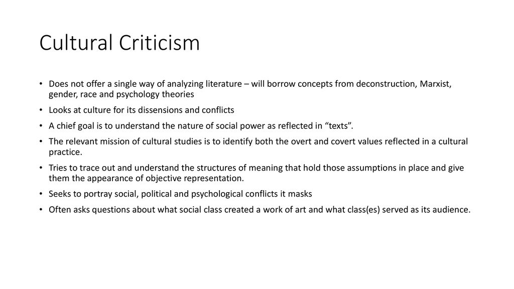cultural criticism topics