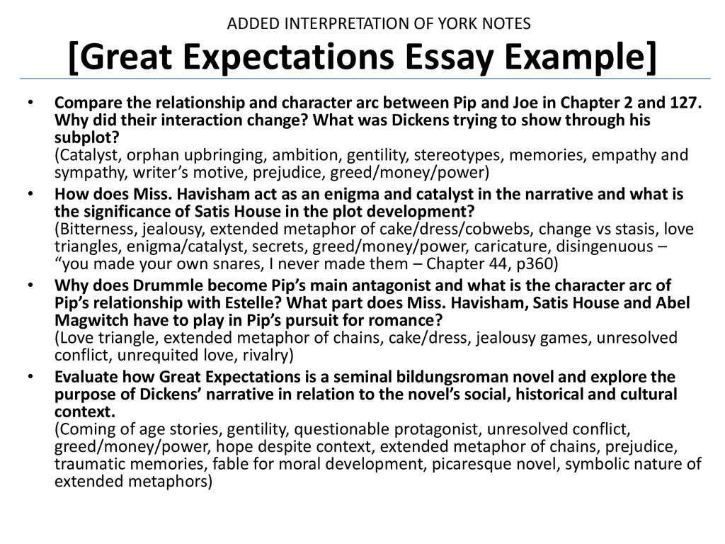 great expectations essay