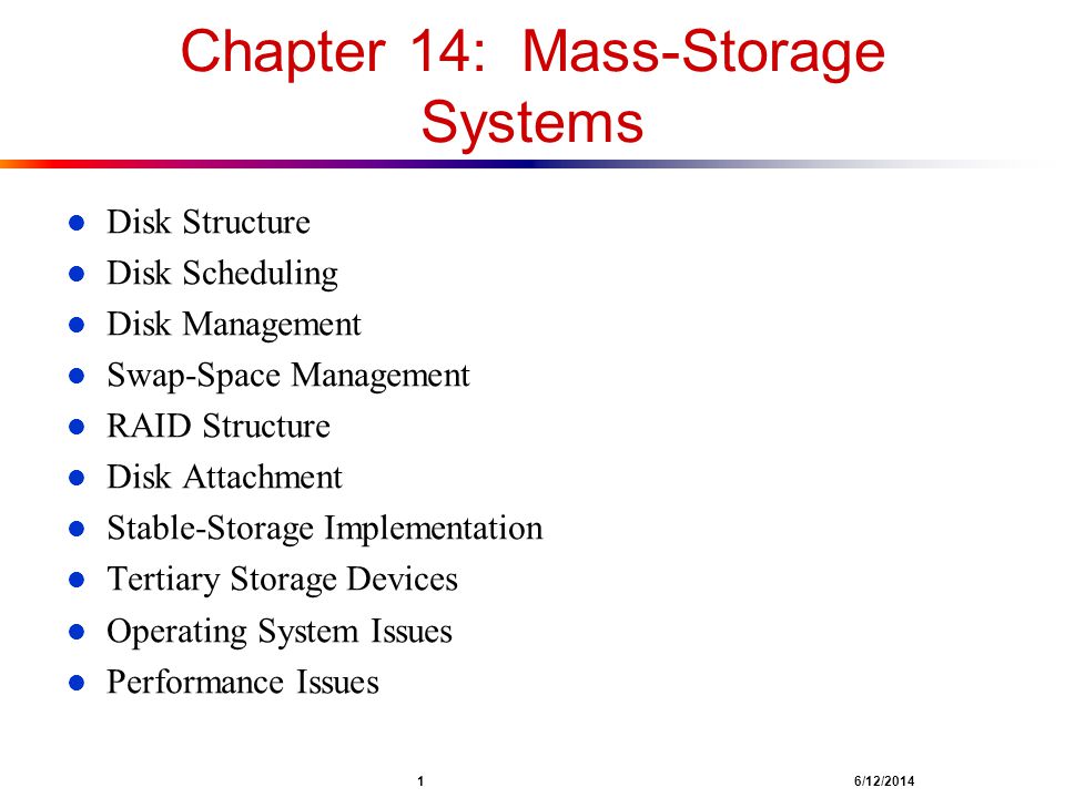 Chapter 14: Mass-Storage Systems - ppt download