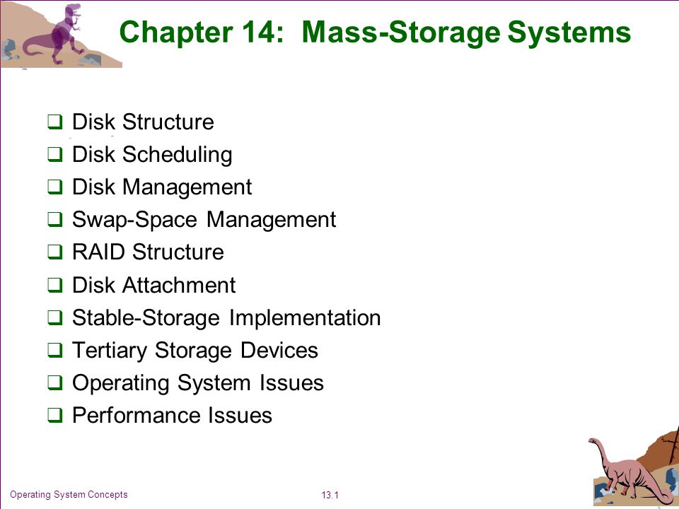 Chapter 14: Mass-Storage Systems - ppt video online download