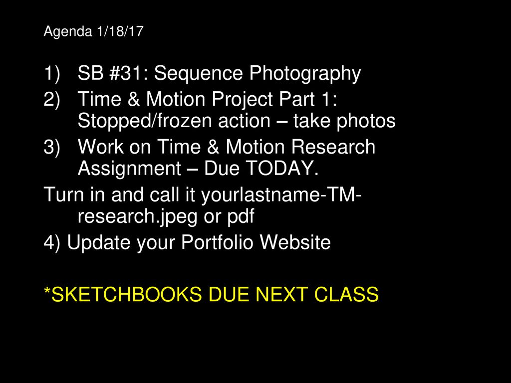 SB #31: Sequence Photography - ppt download