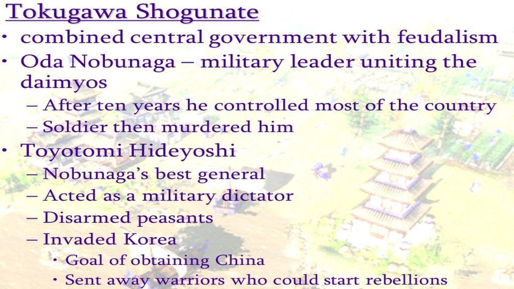 A period of ten years when warriors fought one another Three Major Players Of Unification The First Is The Oda Clan Headed By Oda Nobunaga Who After A War Over The Succession Of The Lands Of Mino And Ppt Download