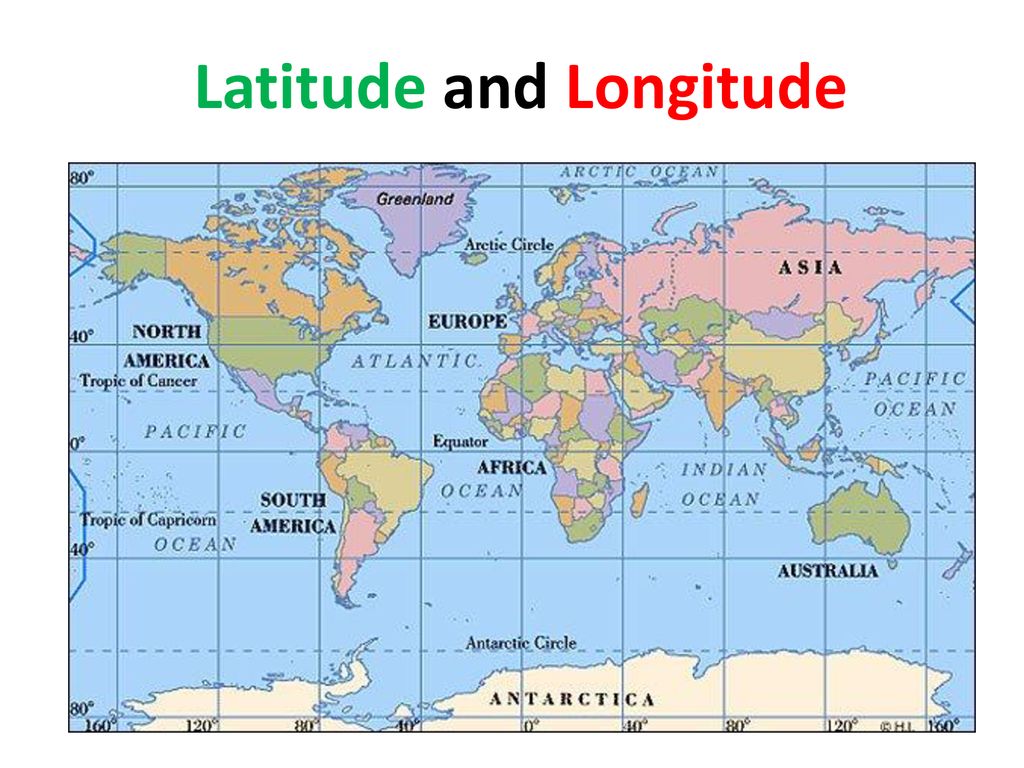 Longitude And Latitude Map With Degrees