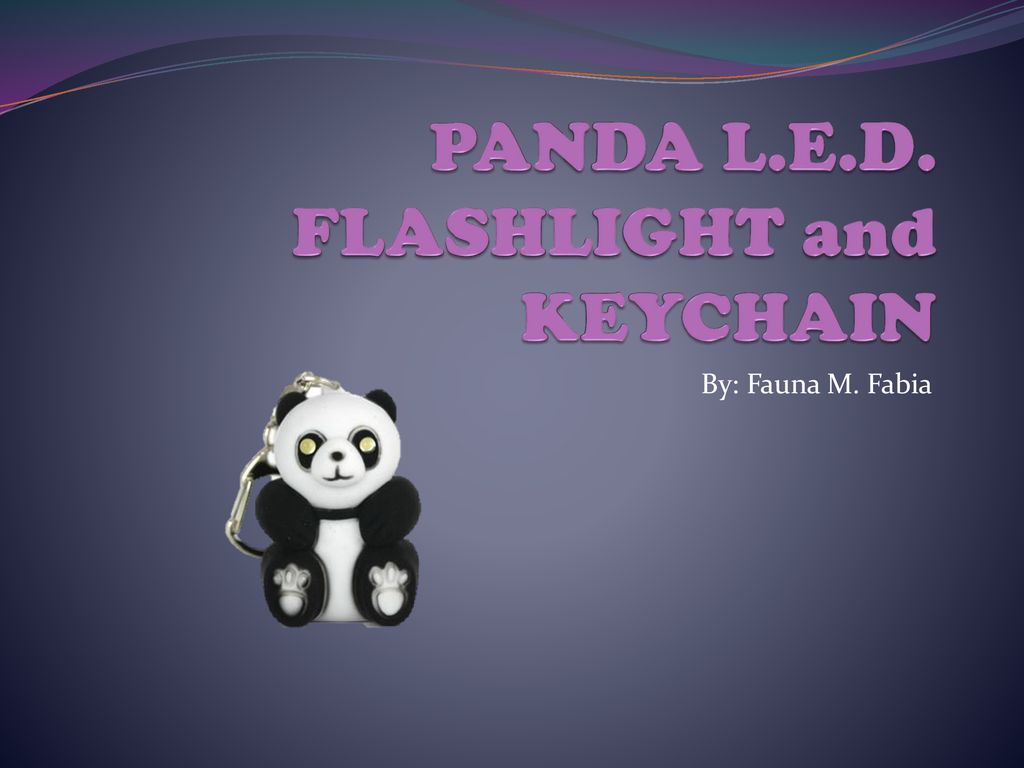 Panda LED Flashlight Keychain