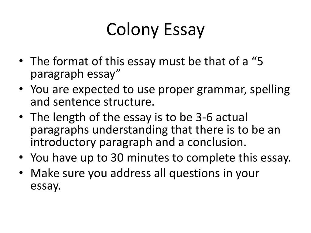 proper 5 paragraph essay format