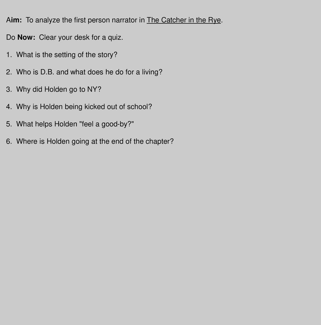 the catcher in the rye ending the catcher in the rye ending