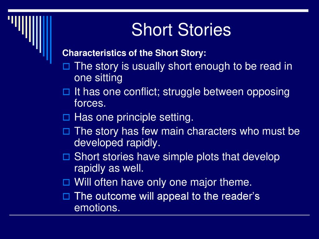 Short Stories Characteristics of the Short Story: - ppt download
