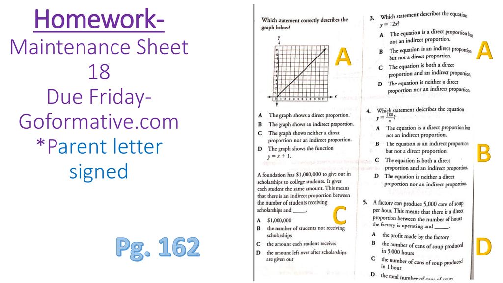 Homework Maintenance Sheet 18 Due Friday Goformative Com Ppt Download