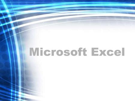 presentation of ms excel