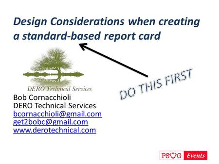 Design Considerations when creating a standard-based report card