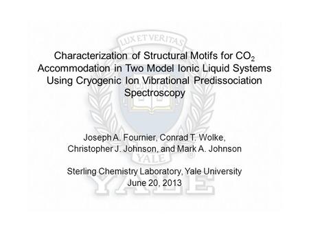 Characterization of Structural Motifs for CO 2 Accommodation in Two Model Ionic Liquid Systems Using Cryogenic Ion Vibrational Predissociation Spectroscopy.