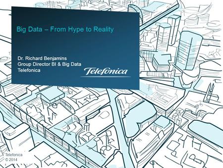 Dr. Richard Benjamins Group Director BI & Big Data Telefonica Big Data – From Hype to Reality Telefonica © 2014.