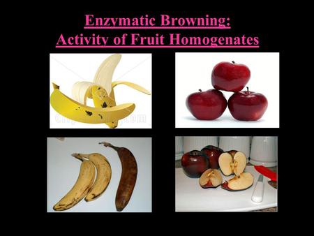 Enzymatic Browning: Activity of Fruit Homogenates