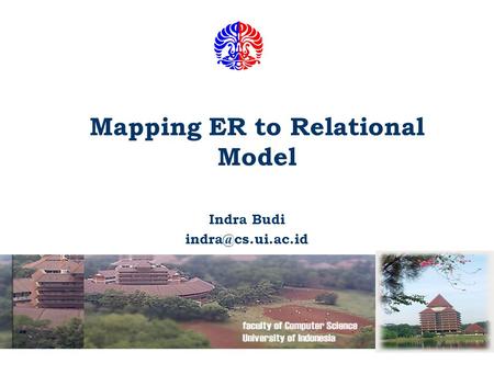Mapping ER to Relational Model