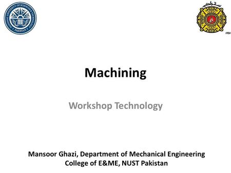 Machining Workshop Technology