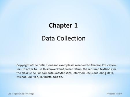 Chapter 1 Data Collection