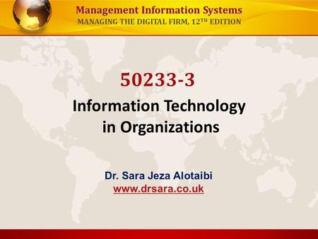 Information Technology in Organizations