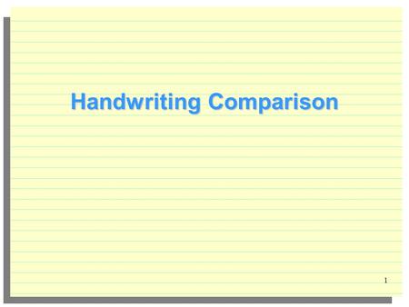 Handwriting Comparison