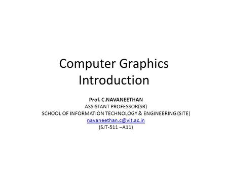 Computer Graphics Introduction