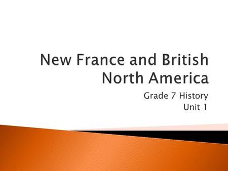 New France and British North America