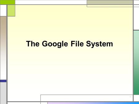 The Google File System.
