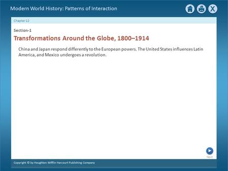 Transformations Around the Globe, 1800–1914
