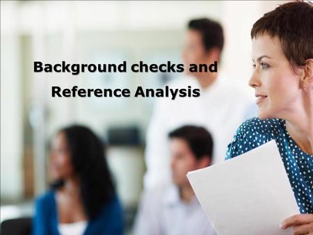 Pragya Gupta. 1 Background checks and Reference Analysis.