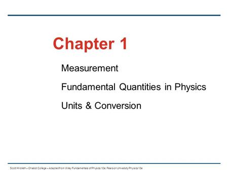 Measurement Fundamental Quantities in Physics Units & Conversion