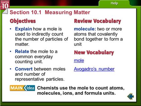 Section 10.1 Measuring Matter
