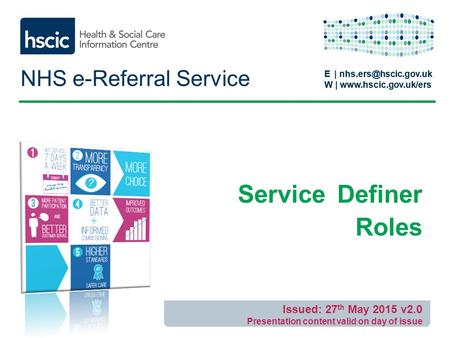 Service Definer Roles NHS e-Referral Service