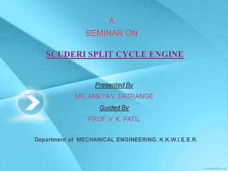 SCUDERI SPLIT CYCLE ENGINE