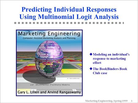 Predicting Individual Responses Using Multinomial Logit Analysis