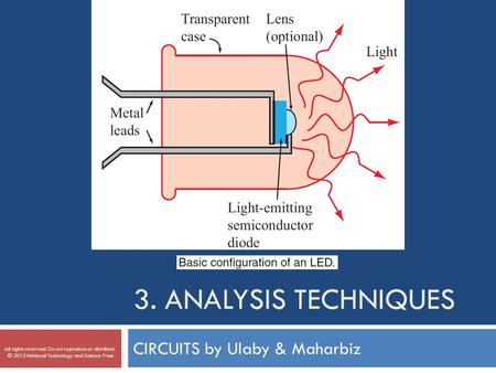 3. ANALYSIS TECHNIQUES CIRCUITS by Ulaby & Maharbiz All rights reserved. Do not reproduce or distribute. © 2013 National Technology and Science Press.