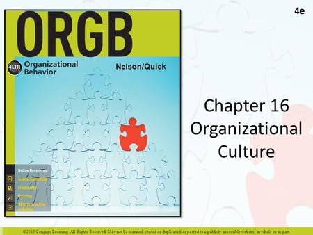 Chapter 16 Organizational Culture
