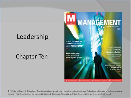 Leadership Chapter Ten