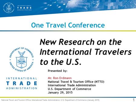 New Research on the International Travelers to the U.S.