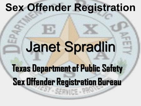Texas Department of Public Safety Sex Offender Registration Bureau