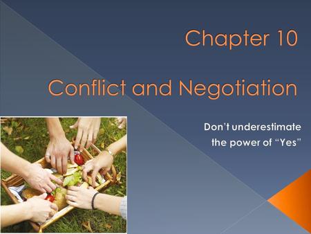 Chapter 10 Conflict and Negotiation