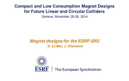 Magnet designs for the ESRF-SR2
