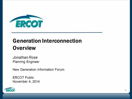 Generation Interconnection Overview